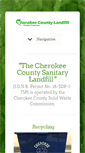 Mobile Screenshot of cherokeecountylandfill.com